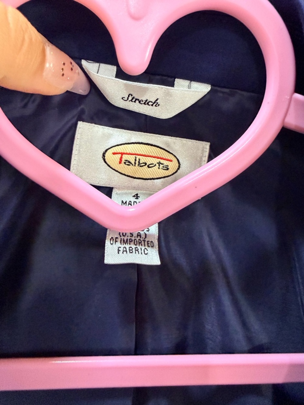 Talbots Business Chic Blue Blazer Size 4 Minimalist Everyday wear - Picture 4 of 6
